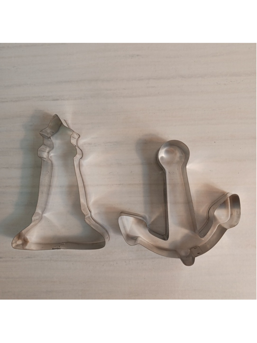 Nautical Metal Cookie Cutters Anchor Lighthouse Lot Of Two